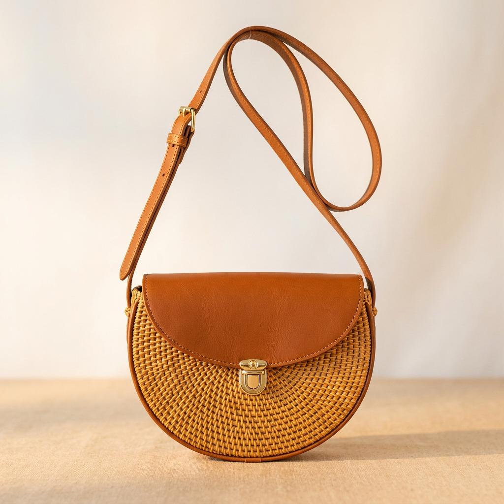 Amalfi Rattan Crossbody