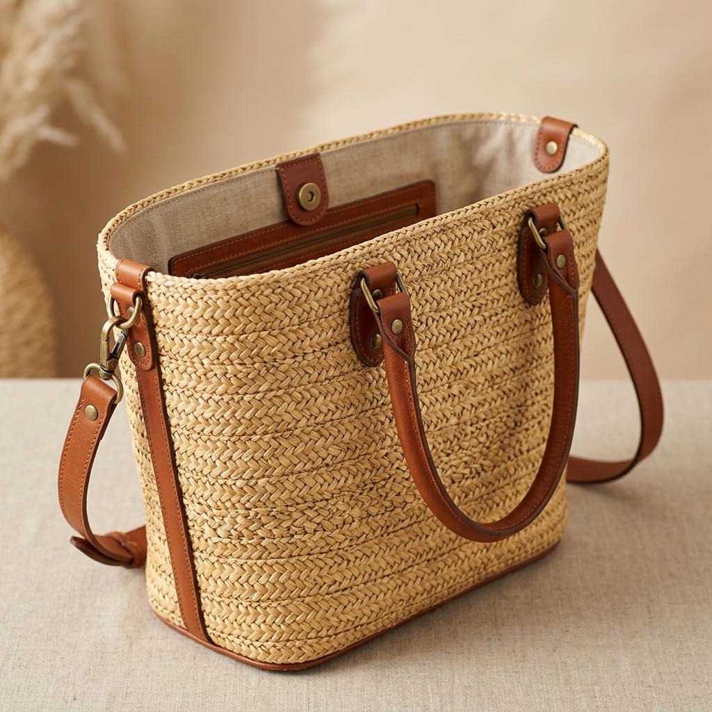 Capri Woven Straw Tote