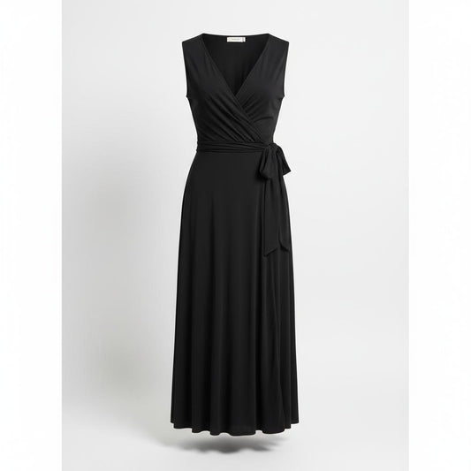 Classic Black Wrap Dress