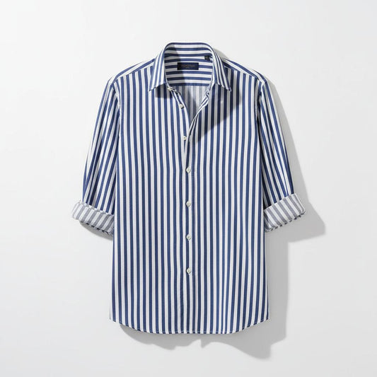 Striped Button-Up Shirt